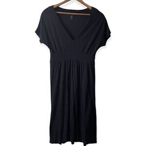 Y2K Gap Black Dolman Short Sleeve Dress Women’s S CASUAL DARK ACADEMIA GRUNGE